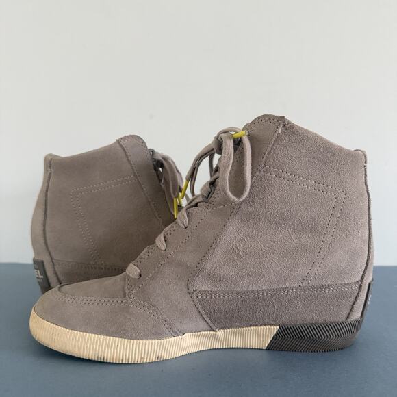 Sorel Out 'N About Dove Grey Quarry Waterproof Wedge Boots - Picture 6 of 10